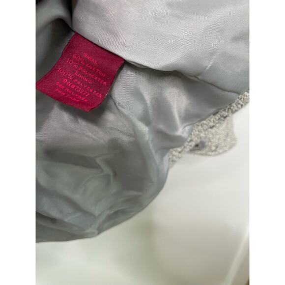 212 Collection Career Swing Blazer Jacket Tweed Gray Sz L Office Siren Academia - Picture 7 of 11